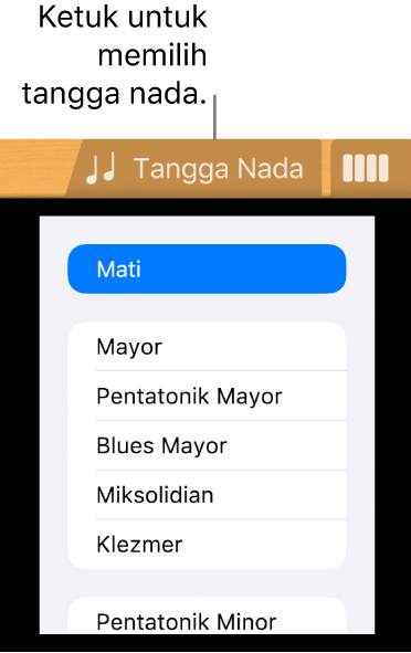 Tombol Tangga Nada Gitar