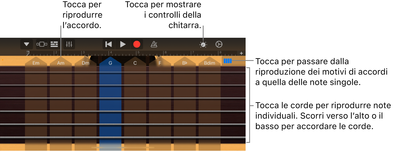 Strumento Touch Chitarra