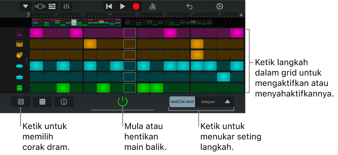 Instrumen Sentuh Beat Sequencer