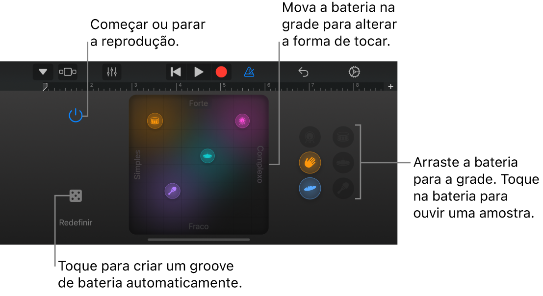 Instrumento Touch Smart Drums