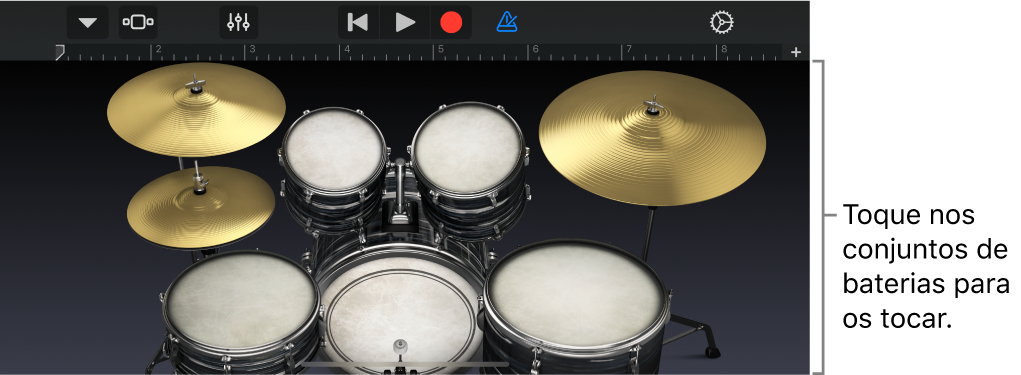 Instrumento táctil Bateria