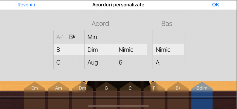 Rotițe de comandă Acorduri personalizate