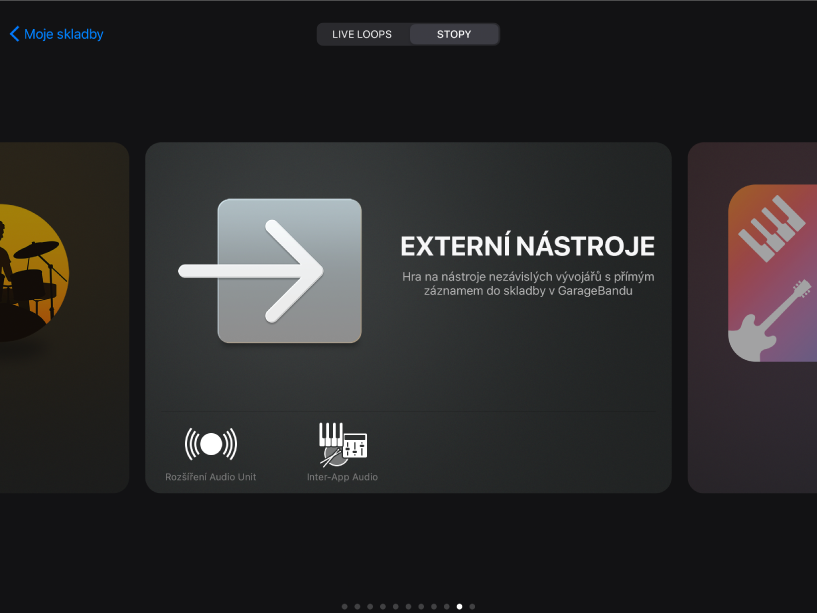 Obrázek. Prohlížeč zvuků s rozšířeními Audio Unit