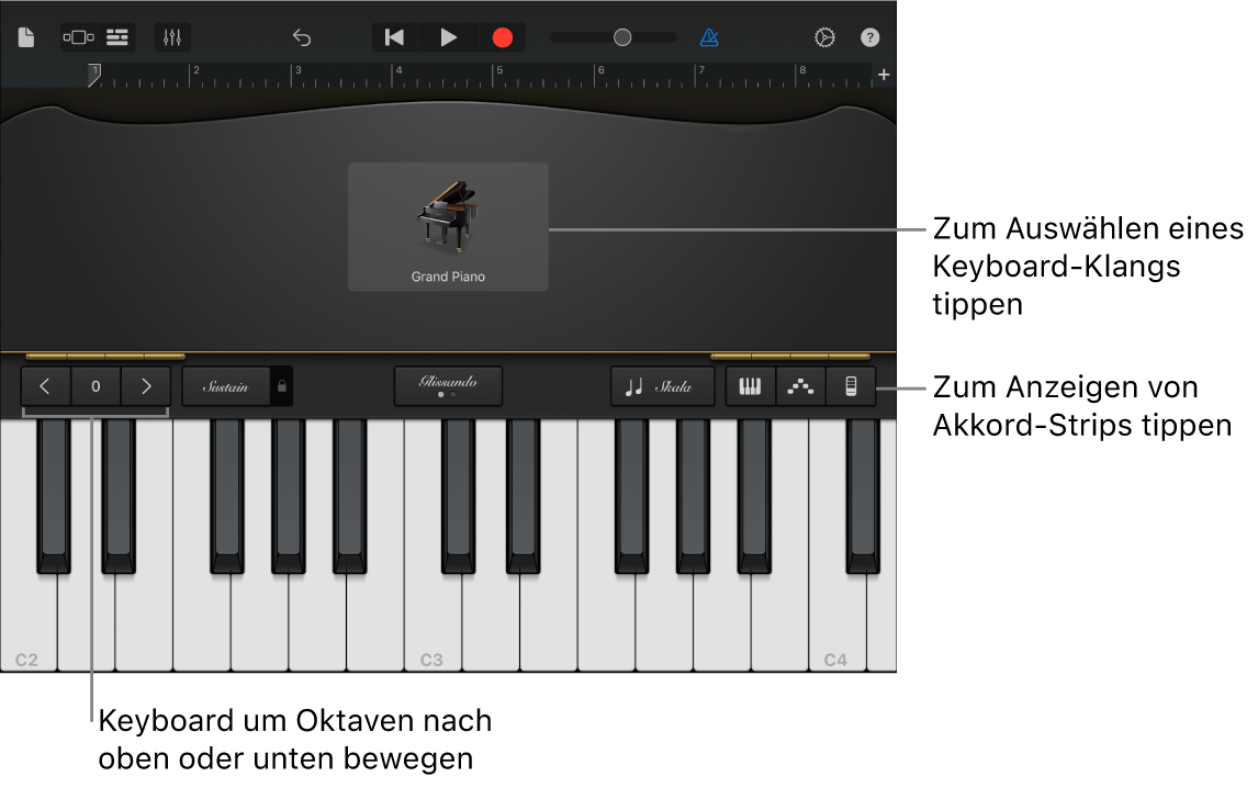 Touch-Instrument „Keyboard“