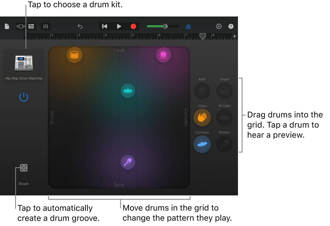 Smart Drums Touch Instrument