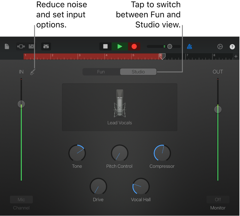 Audio Recorder Studio View