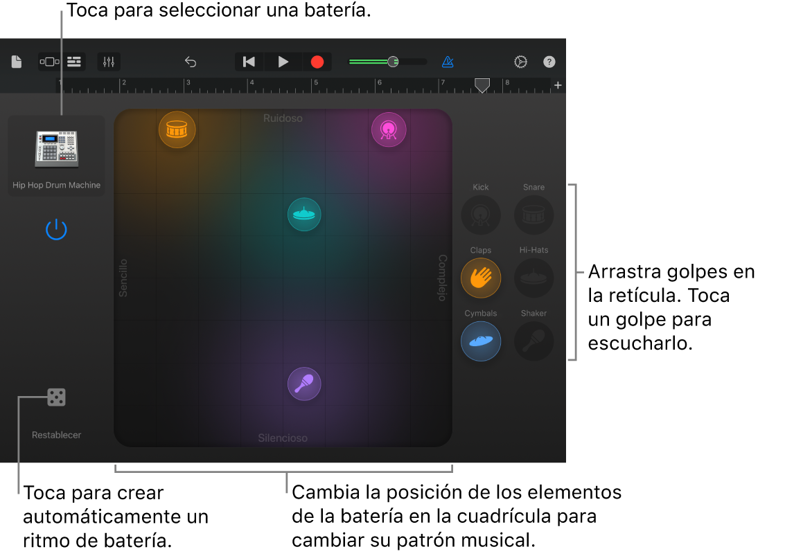 Instrumento táctil Smart Drums