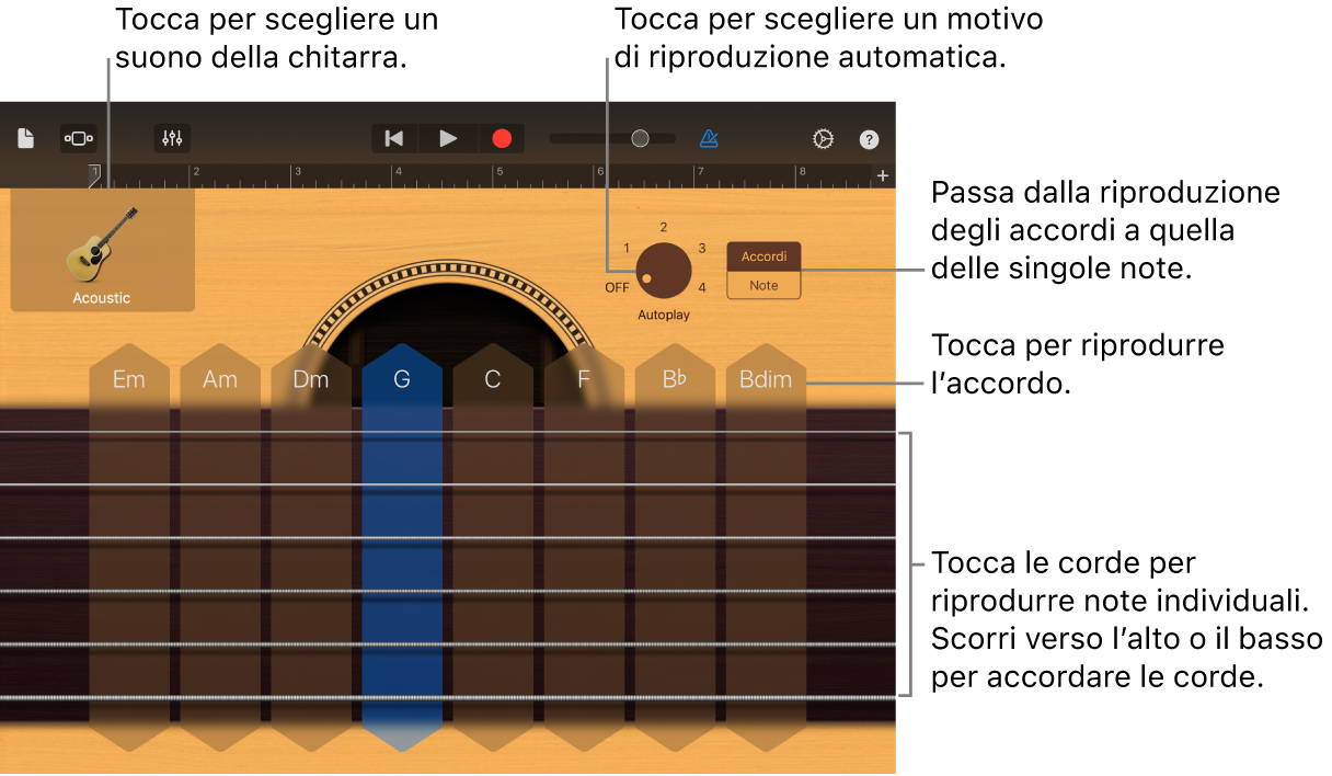 Strumento Touch Chitarra