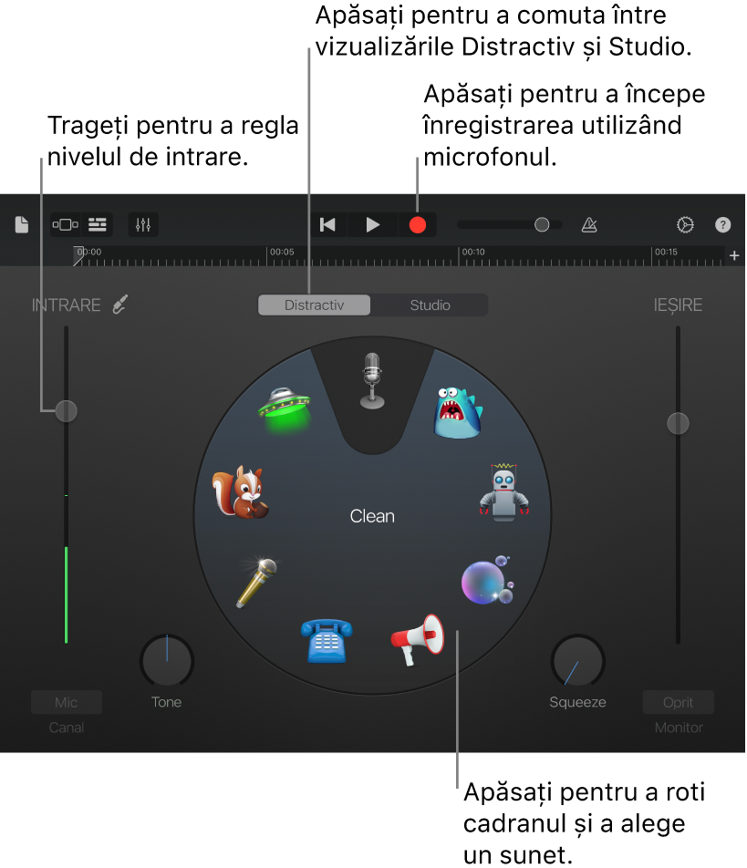 Instrumentul tactil Recorder audio