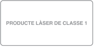 Etiqueta del producte làser de classe 1.