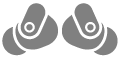 the earphones button