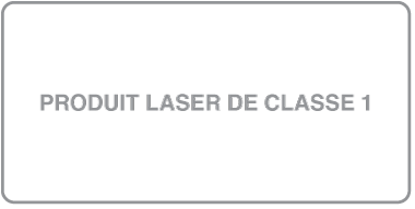 Étiquette de produit laser de classe 1.