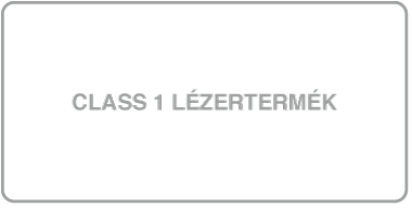 Class 1 lézergyártmány címke.