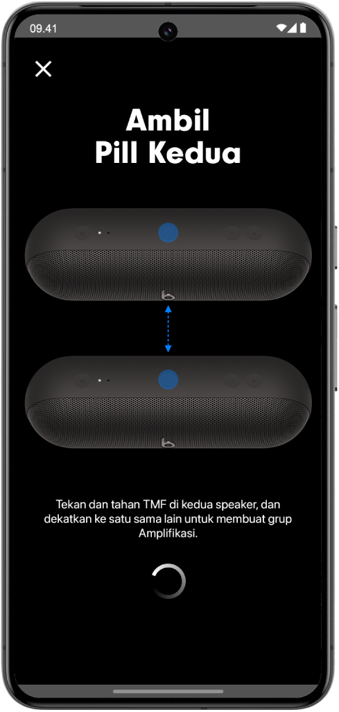 Layar “Ambil Pill Kedua” app Beats.