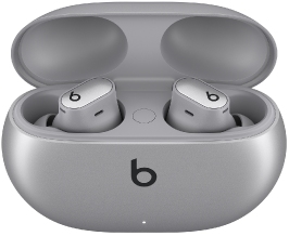 Beats Studio Buds + og ladeetui i perlegrå.