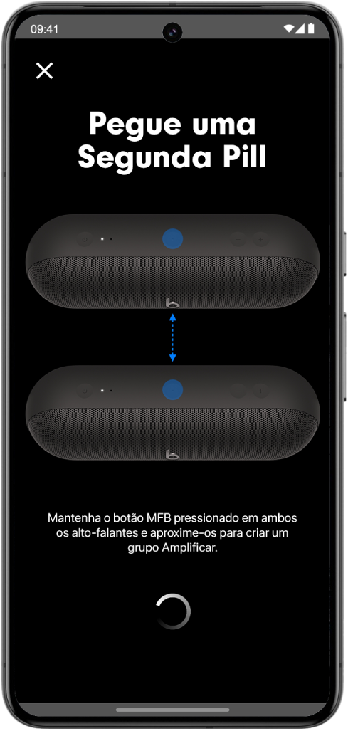 A tela “Pegue uma Segunda Pill” do app Beats.