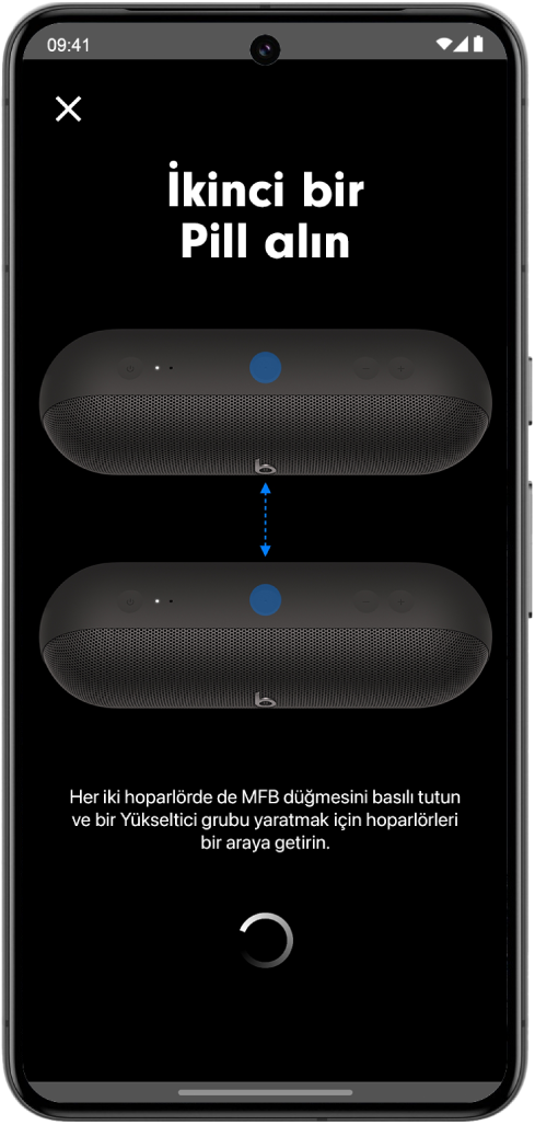 Beats uygulamasının “İkinci bir Pill alın” ekranı.