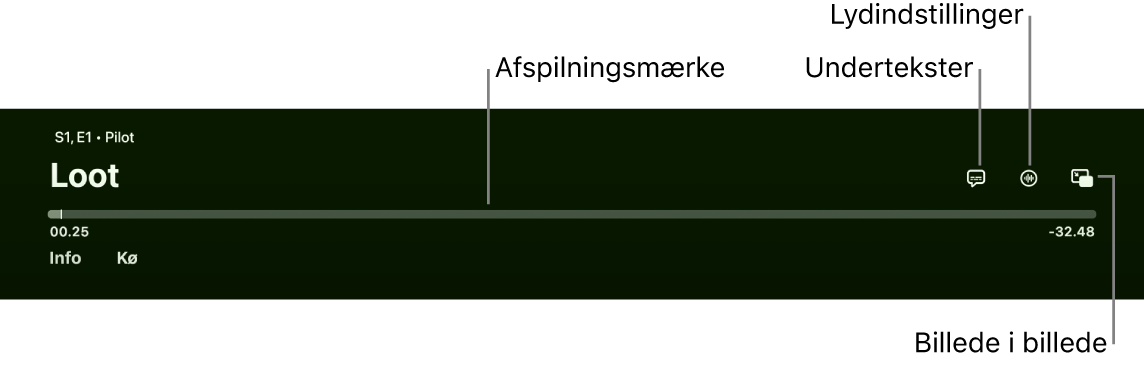 Betjeningsmuligheder til afspilning