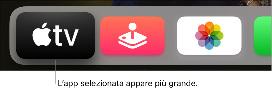 App selezionata sulla schermata Home