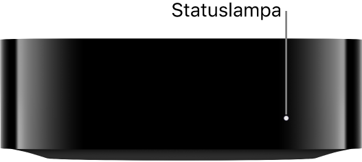 Apple TV med statuslampan visas