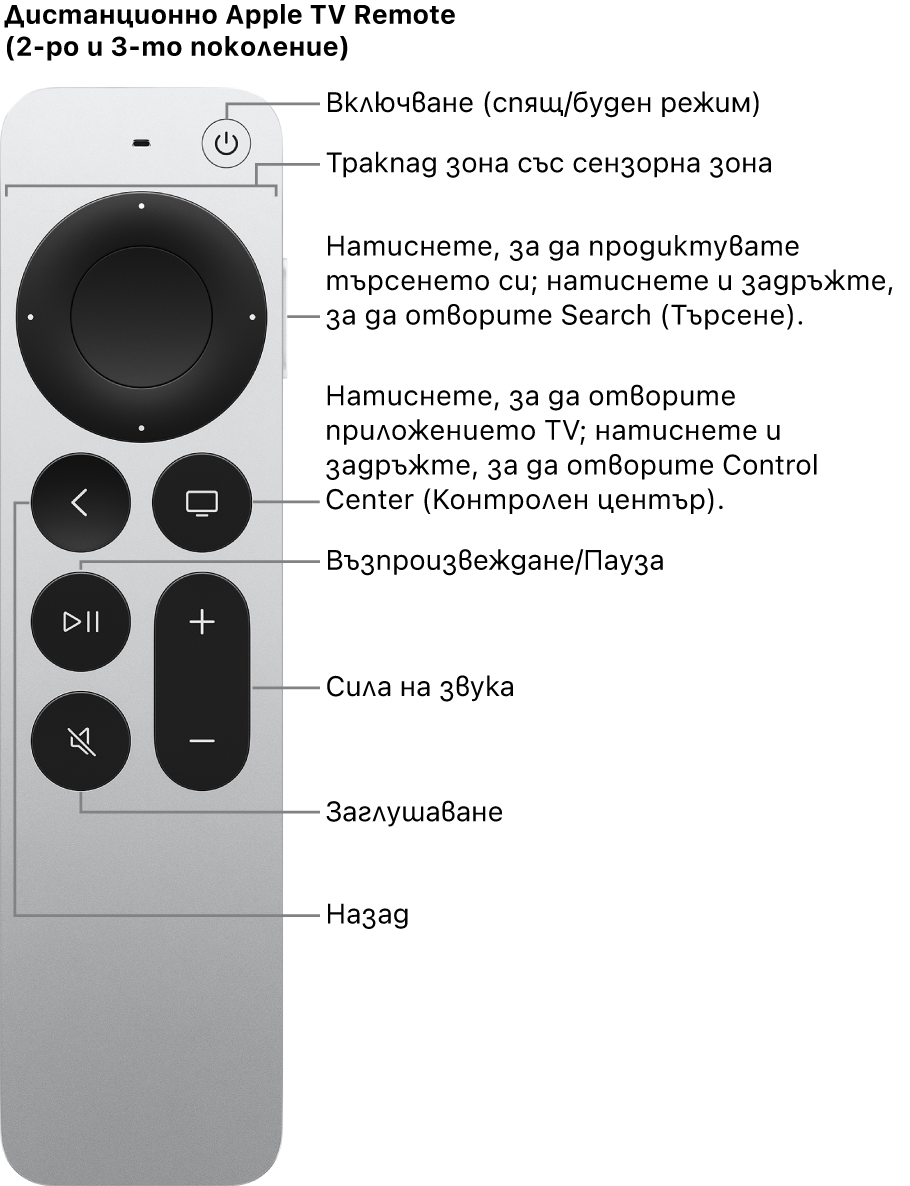 Apple TV Remote TV (2-ро и 3-то поколение)