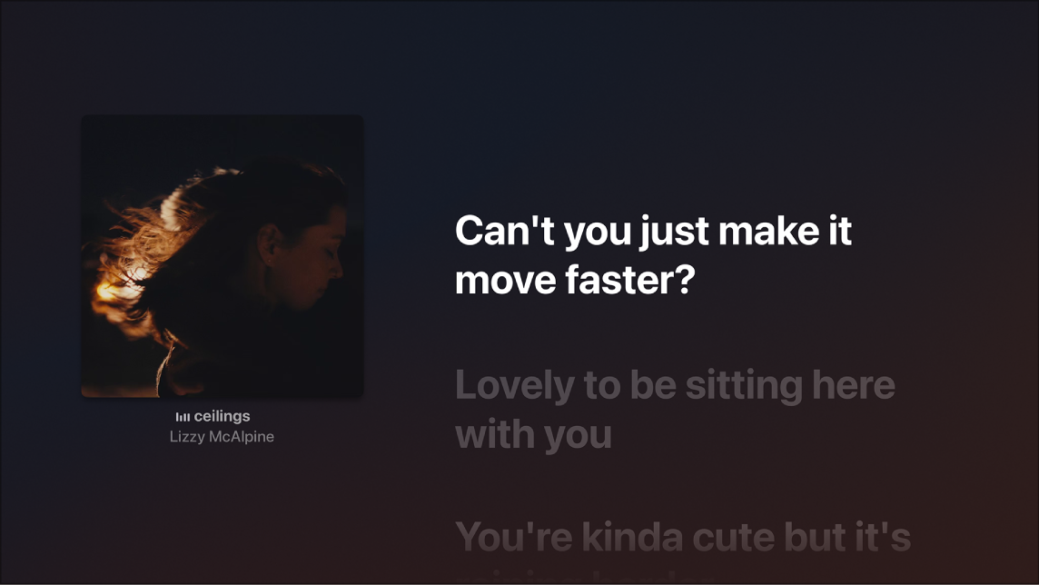 Ekrānā Now Playing redzami dziesmas vārdi