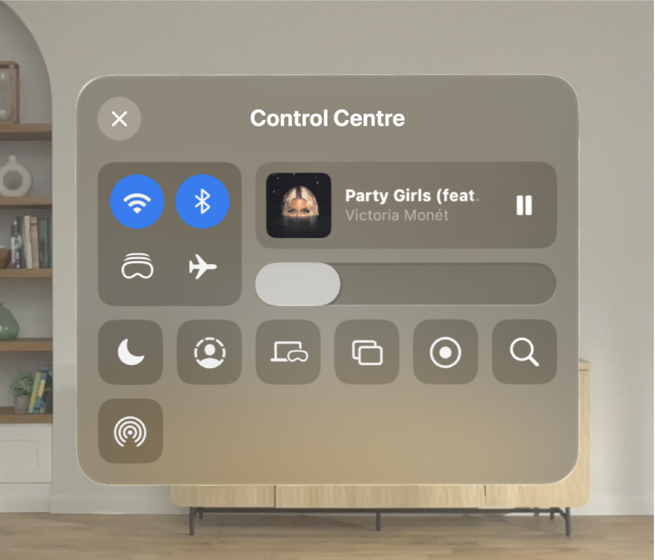 Control Centre, showing controls for Focus, Guest User, Search, AirDrop and more.