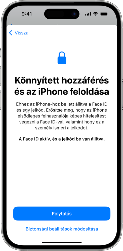 Egy iPhone képernyője, amely arra kéri a megbízható támogató személyt, hogy igazolja, hogy az eszköz felhasználója ismeri az eszköz jelkódját.