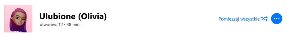 Playlista z własną grafiką.