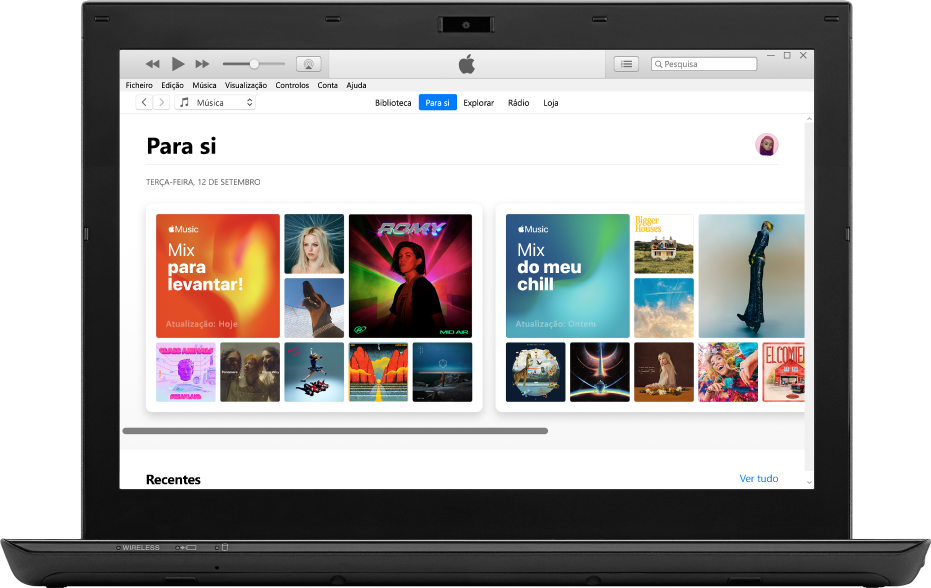 Um PC com Apple Music para si.