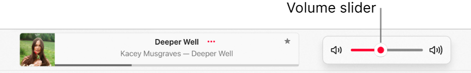 The volume slider.