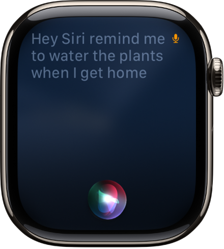 Η οθόνη Siri όπου εμφανίζεται ένα αίτημα καθορισμού υπόμνησης.