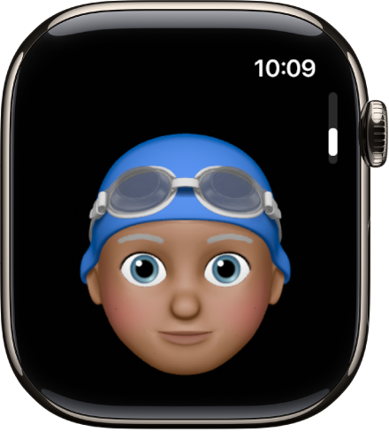 App Memoji di Apple Watch menampilkan wajah.