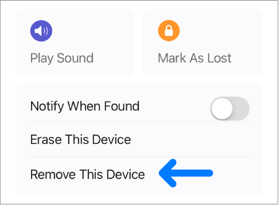 O botão Remover este dispositivo.