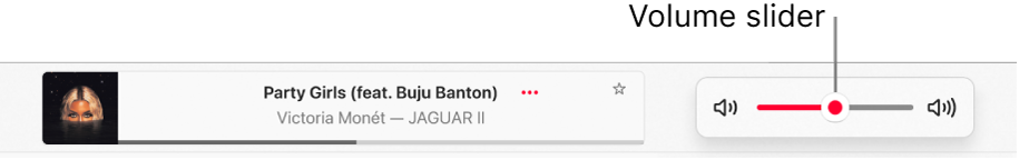 The volume slider.