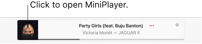 Select the album art on the left of the playback window to open Mini Player.