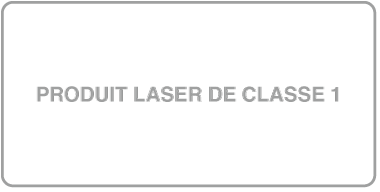 Étiquette de produit laser de classe 1.