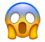 Emoji berteriak.