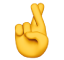 L’emoji delle dita incrociate.