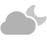  An icon symbolizing nighttime partly cloudy.