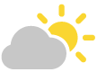  An icon symbolizing partly cloudy.