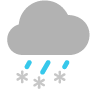  An icon symbolizing freezing rain or sleet.