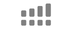 Ícone de estado de intensidade do sinal celular (quatro barras) para duas redes celulares.