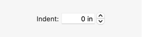 Example of up arrow and down arrow in a stepper