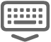 die Taste „Tastatur ausblenden“