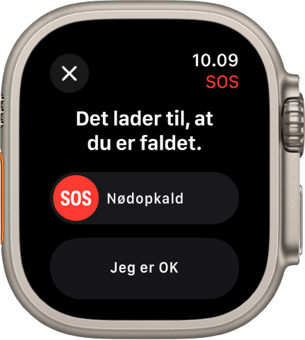 Skærmen Faldregistrering.
