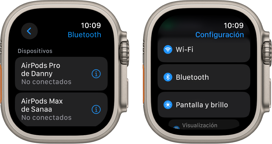 Conectar el Apple Watch Ultra a unos audifonos o bocinas Bluetooth Soporte tecnico de Apple US