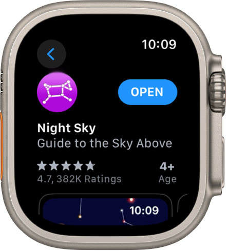 Apple Watchi rakenduses App Store kuvatakse rakendust.