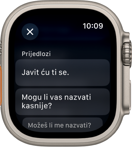 U aplikaciji Mail prikazana su tri pametna odgovora.