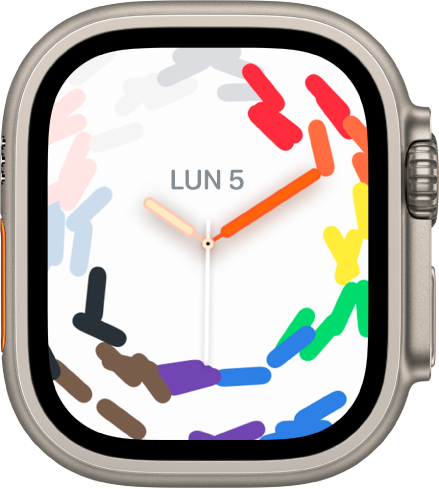 Il quadrante Pride Celebration nello stile a tutto schermo.